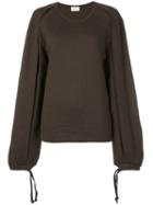 Lemaire Oversized Jersey Top - Brown