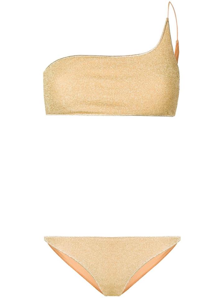Oseree One-shoulder Bikini - Gold
