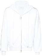 Stampd Checkered Side Panel Zipped Hoodie - White