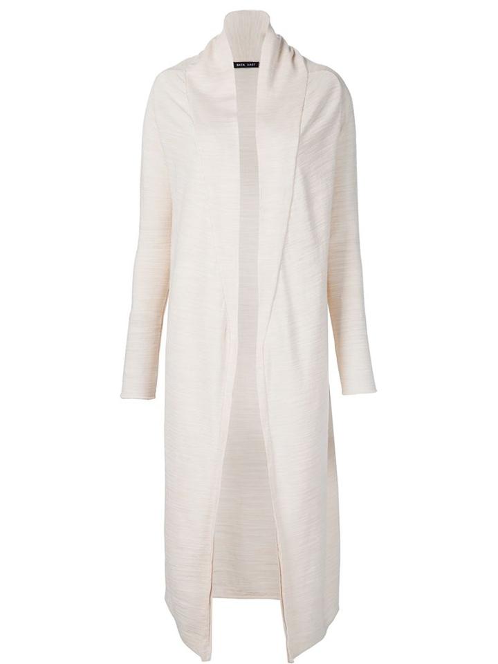 Baja East Melange Long Cardigan Coat