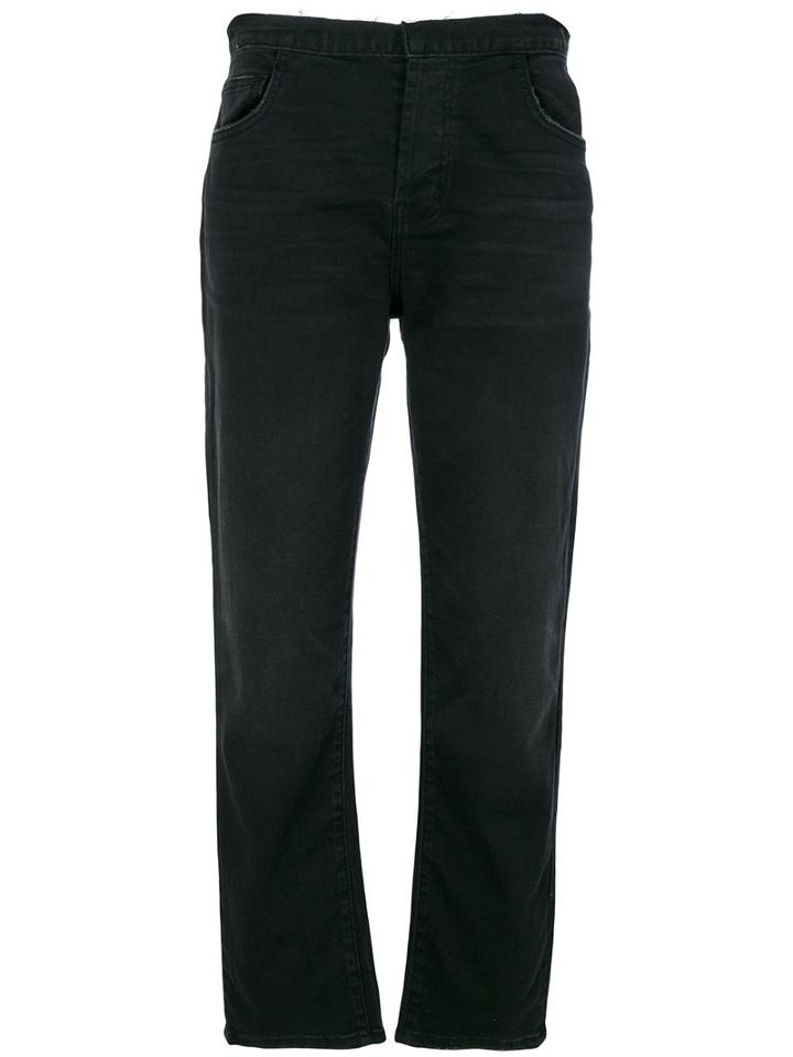 Current/elliott - The Original Straight Jeans - Women - Cotton/spandex/elastane - 25, Black, Cotton/spandex/elastane