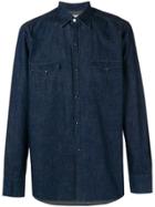 Bagutta Chest Pocket Denim Shirt - Blue