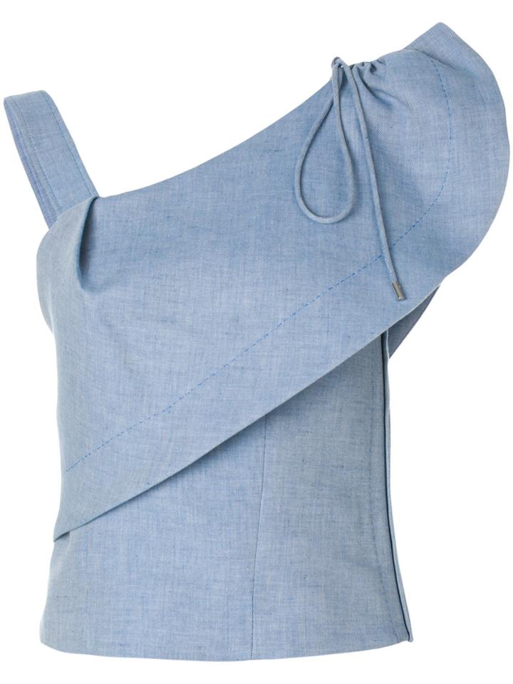 Carven Ruffled Top - Blue