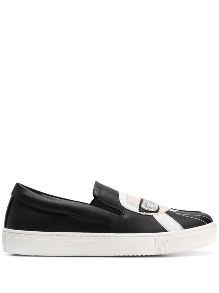 Karl Lagerfeld Kupsole Karl Iconic Slip-on Trainers - Black