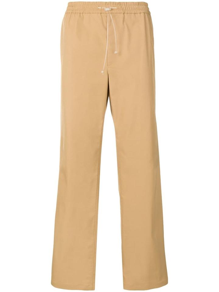 Wwwm Wide-leg Flared Trousers - Neutrals