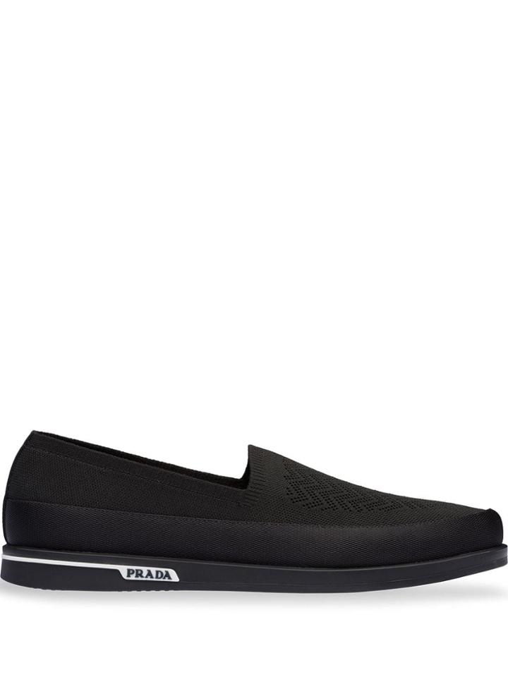 Prada Sock-style Loafers - Black