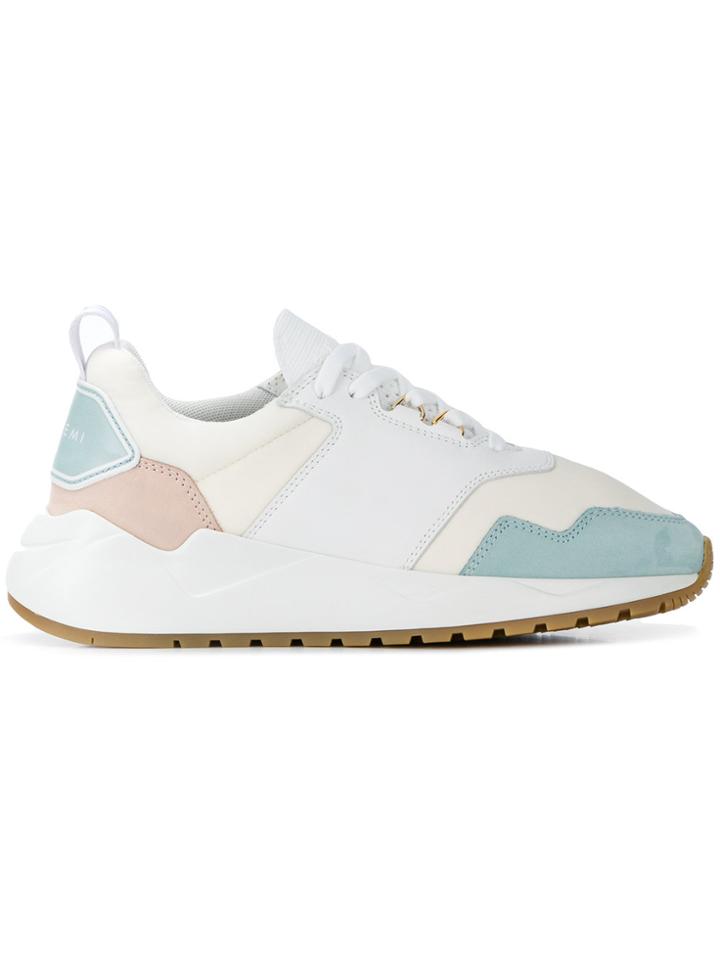 Buscemi Colour Block Lace-up Sneakers - White