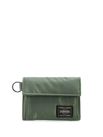 Porter-yoshida & Co Logo Patch Wallet - Green