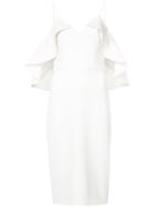 Christian Siriano Ruffled Off Shoulder Dress - White