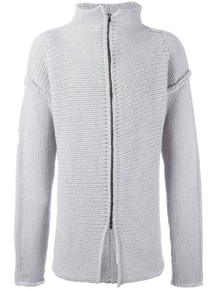 Lost & Found Ria Dunn Zipped Jumper, Men's, Size: Xs, Grey, Wool