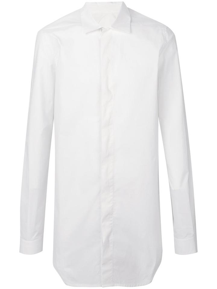 Rick Owens - Longline Shirt - Men - Cotton - 50, Nude/neutrals, Cotton