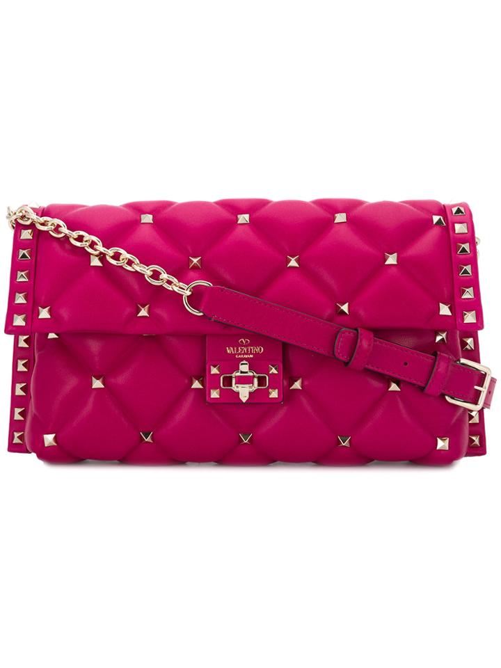 Valentino Candystud Shoulder Bag - Pink & Purple