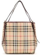 Burberry House Check Large Tote, Women's, Brown