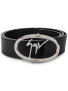 Giuseppe Zanotti Logo Buckle Belt - Black