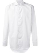 Canali Dot Pattern Shirt, Men's, Size: 42, White, Cotton