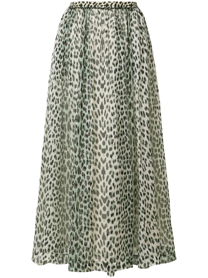 Forte Forte Leopard Print Midi Skirt - Green