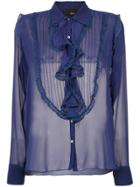 Andrea Bogosian Ruffled Shirt - Blue