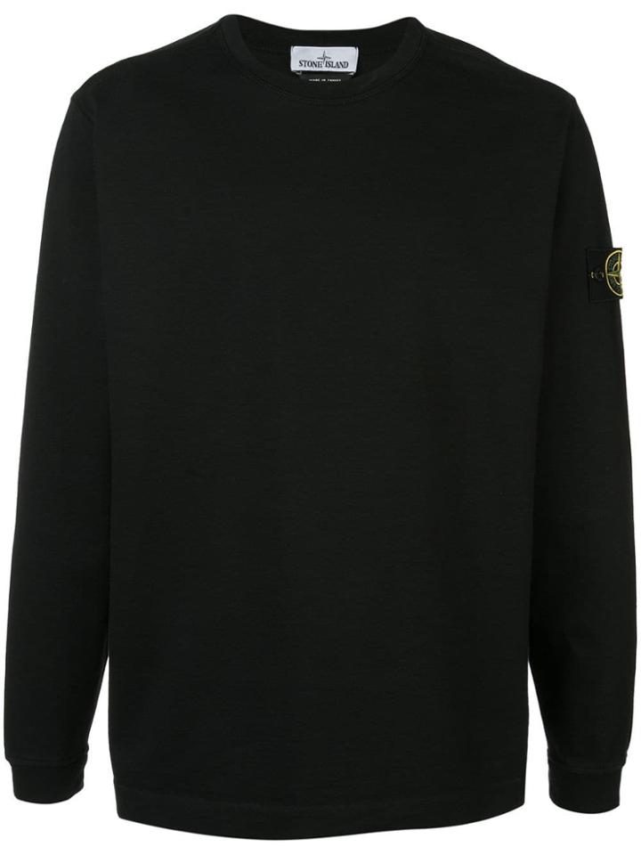 Stone Island Round Neck Sweater - Black