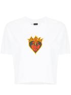 Obey Cropped Printed T-shirt - White