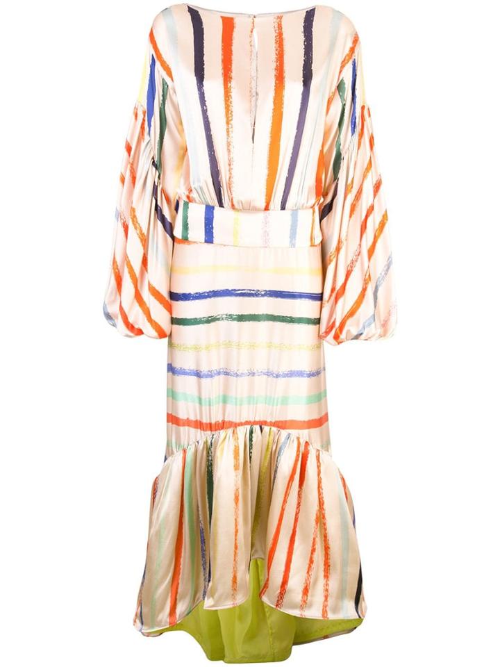Silvia Tcherassi Striped Maxi Dress - Neutrals