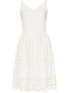 Dolce & Gabbana Floral Embroidered Midi-dress - White