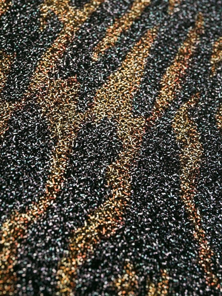 Ganni Tiger Print Knitted Top - Gold