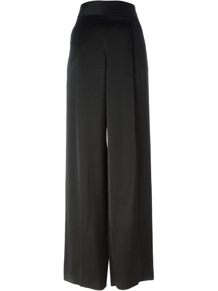 Maison Margiela 'mm4' Palazzo Pants, Women's, Size: 42, Black, Viscose