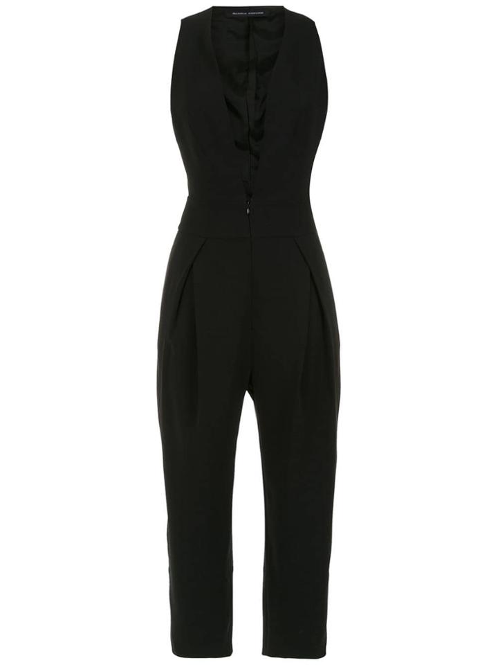 Gloria Coelho Pleated Jumpsuit - Black