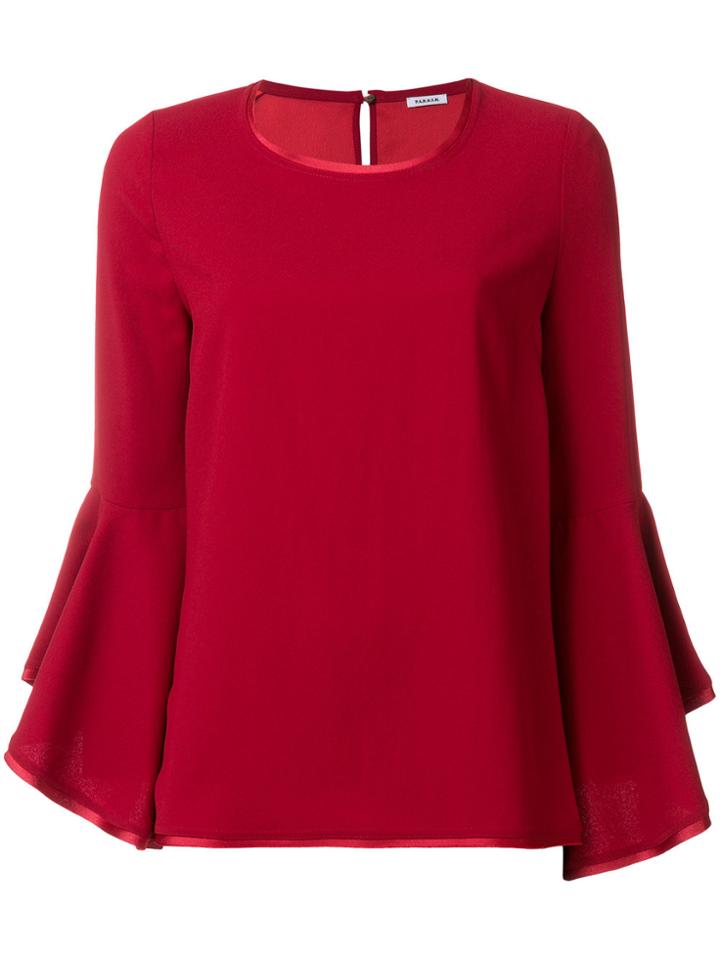 P.a.r.o.s.h. Top With Fluted Sleeve - Red