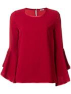P.a.r.o.s.h. Top With Fluted Sleeve - Red