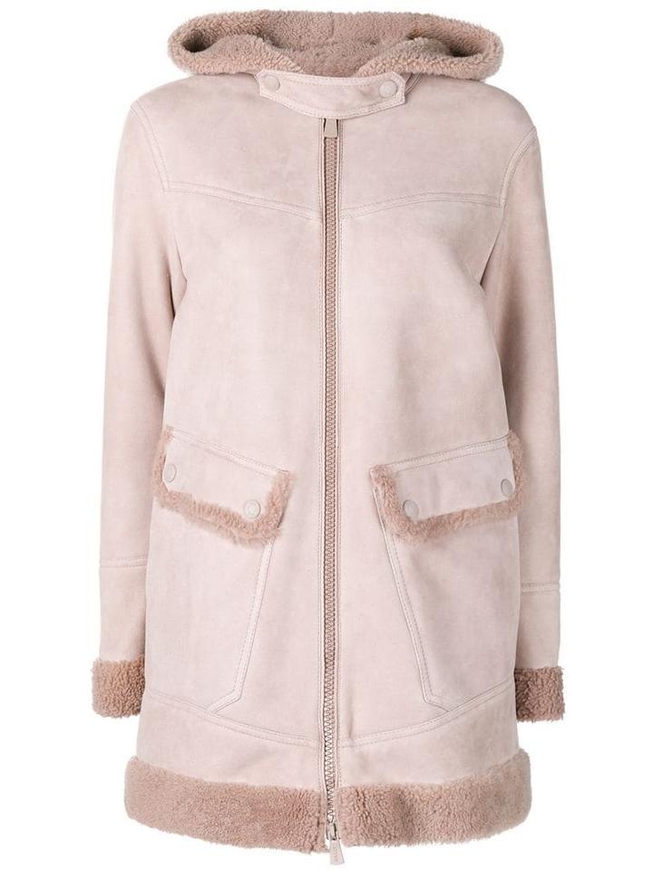 Bally Shearling Parka Coat - Pink