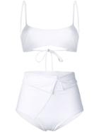 Sian Swimwear High Waisted Swim Set - White