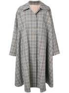 Mm6 Maison Margiela Checked Oversized Coat - Black