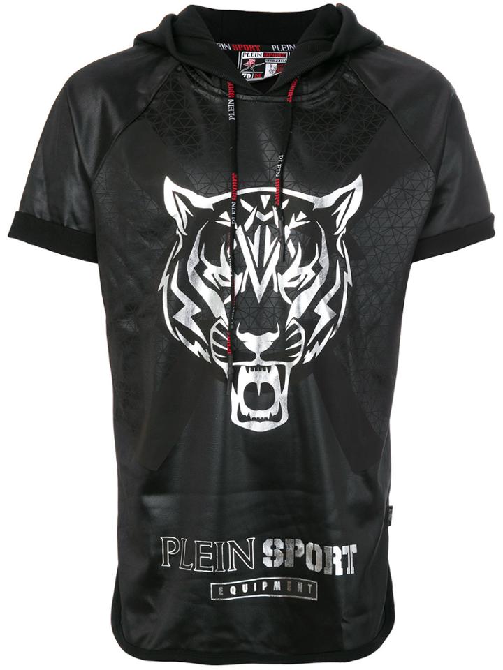 Plein Sport Hooded Printed Sweatshirt - Black