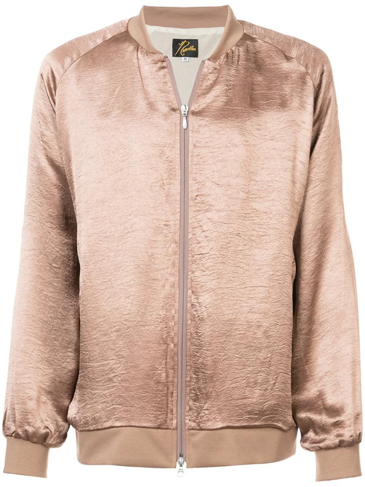 Needles Metallic Zip Bomber Jacket - Brown