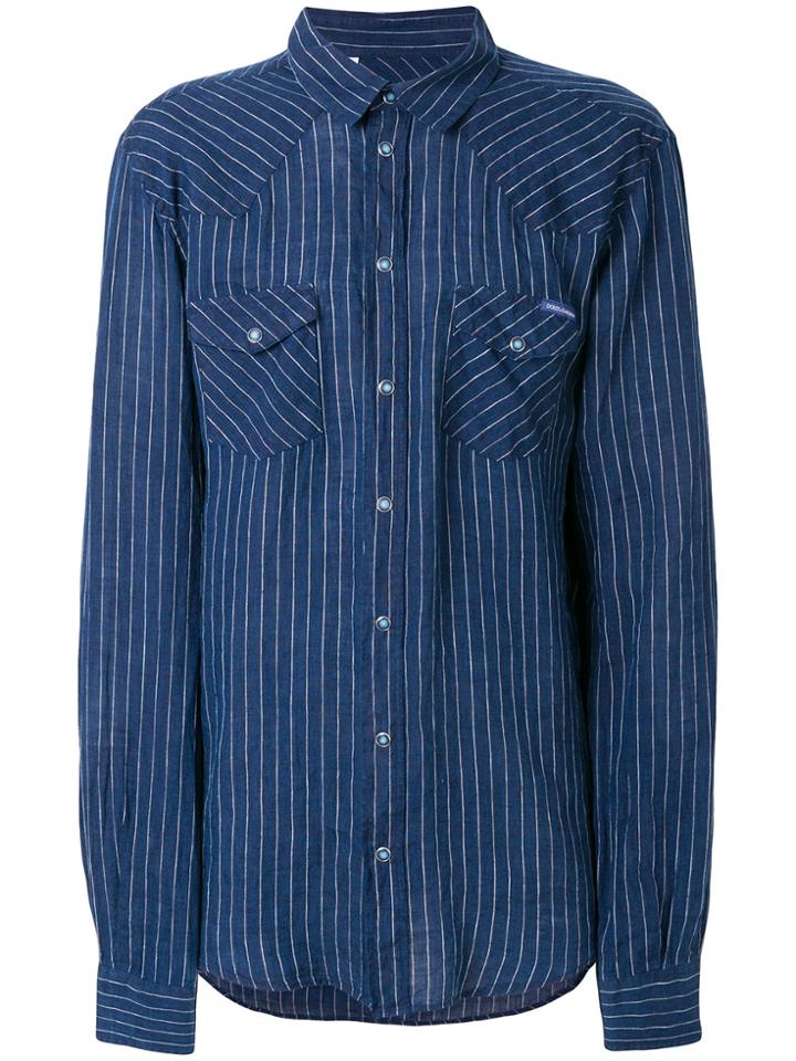 Dolce & Gabbana Pinstriped Shirt - Blue