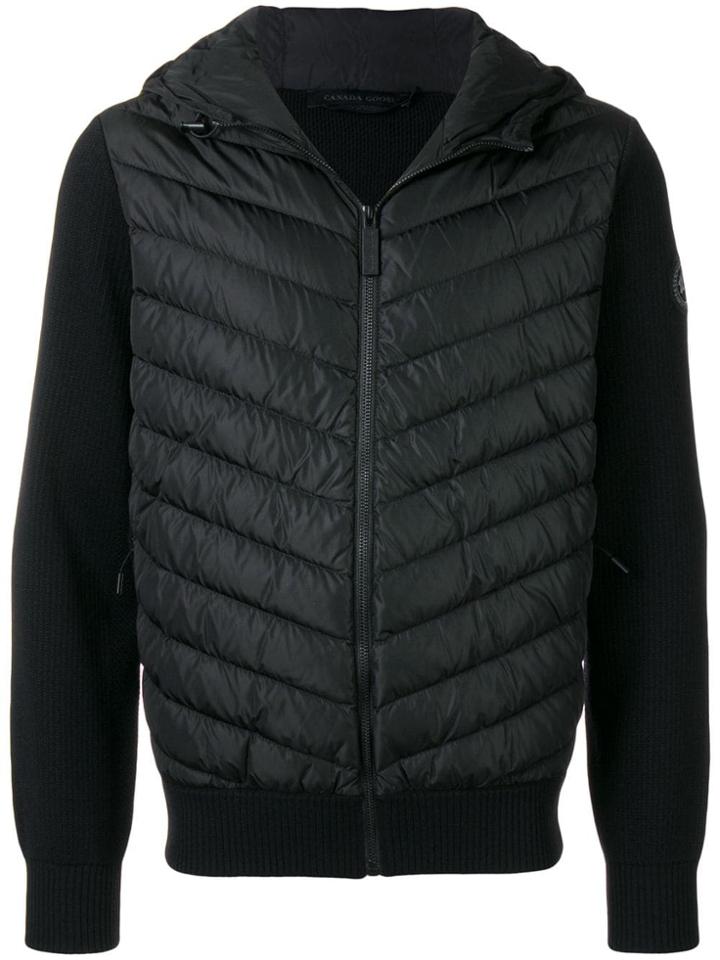 Canada Goose Panelled Puffer Jacket - Black