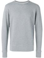 Officine Generale Crew-neck Sweatshirt, Men's, Size: Large, Grey, Cotton