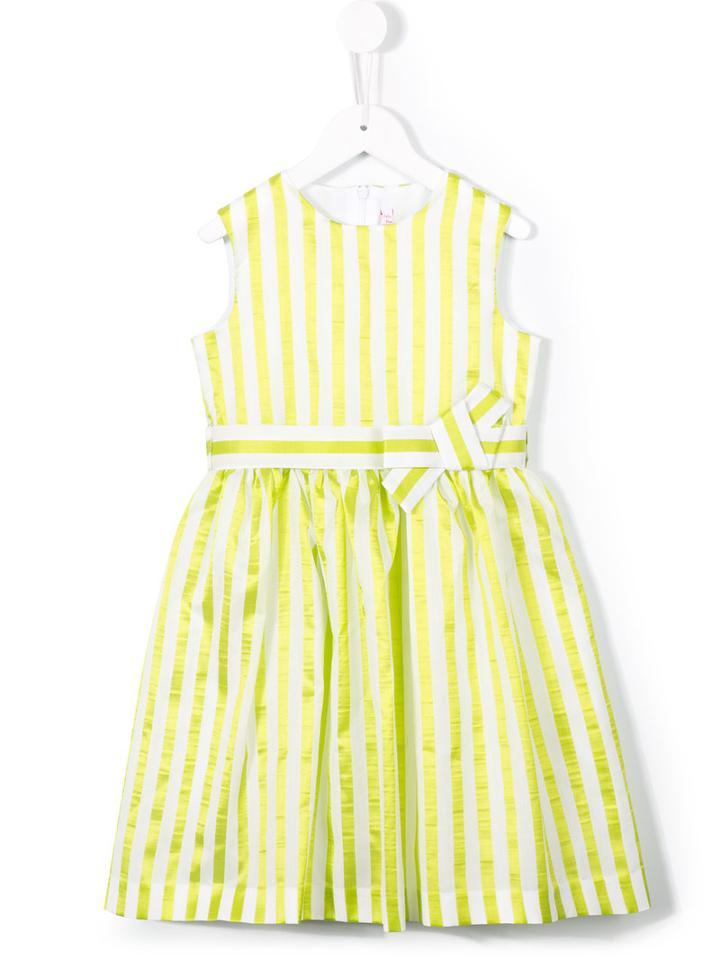 Il Gufo Striped Dress, Girl's, Size: 6 Yrs, White
