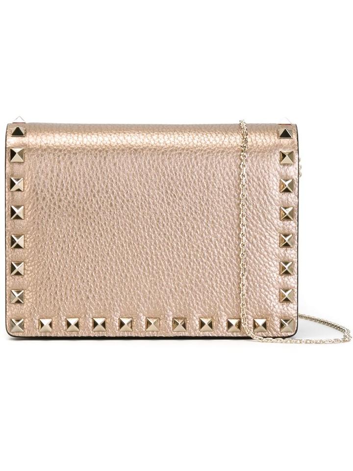 Valentino Valentino Garavani 'rockstud' Clutch, Women's, Nude/neutrals