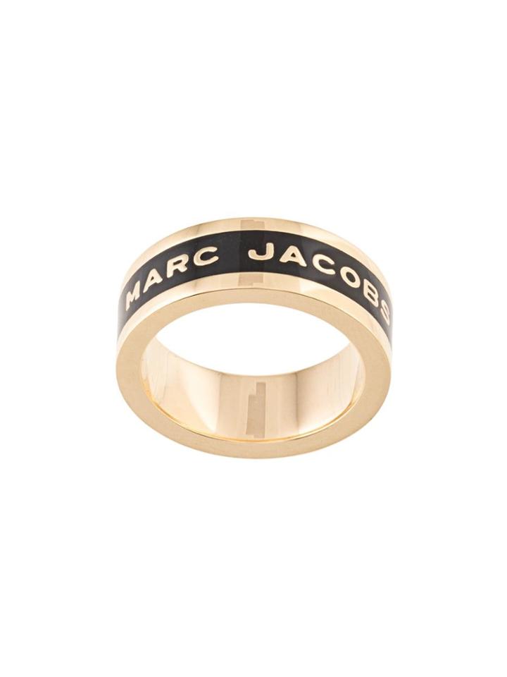 Marc Jacobs Logo Band Ring - Black