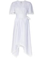 Evi Grintela Romy Pinstripe Midi-dress - White
