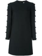 Valentino Bow Embellished Dress, Women's, Size: 38, Black, Silk/virgin Wool