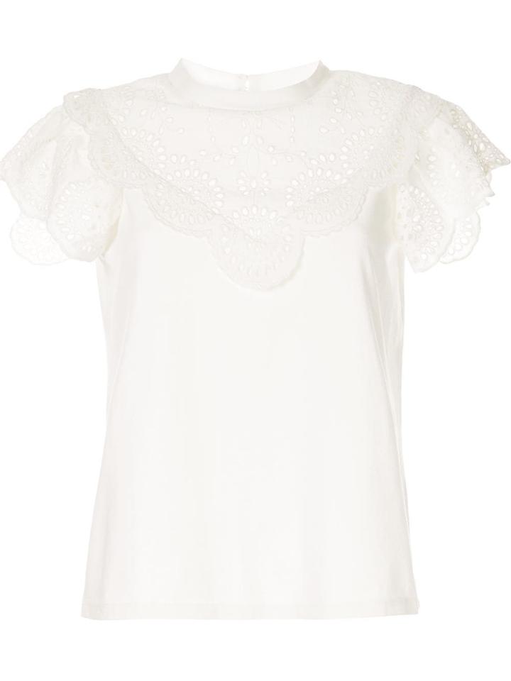 Sea Lace Panel Top - White