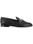 Tod's Quilted Double T Loafers - Black