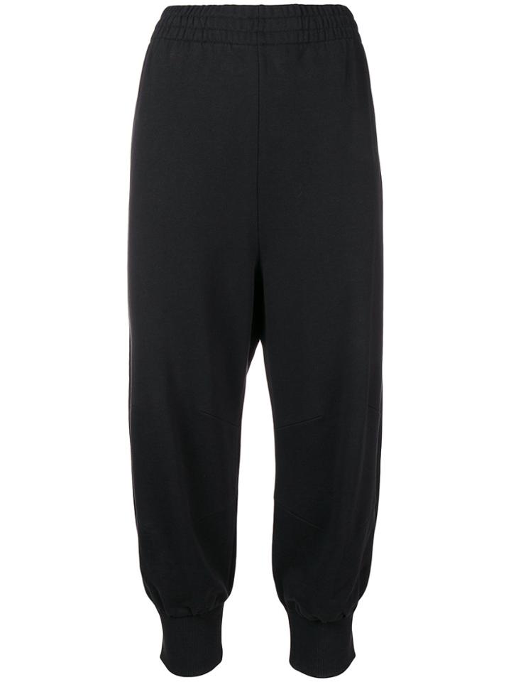 Mm6 Maison Margiela Cropped Track Pants - Black