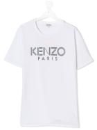 Kenzo Kids Teen Log Print T-shirt - White