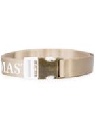 Mastermind World Skull Print Buckled Belt - Nude & Neutrals