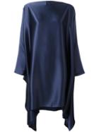 Gianluca Capannolo Draped Oversized Dress, Women's, Size: 38, Blue, Polyester/triacetate