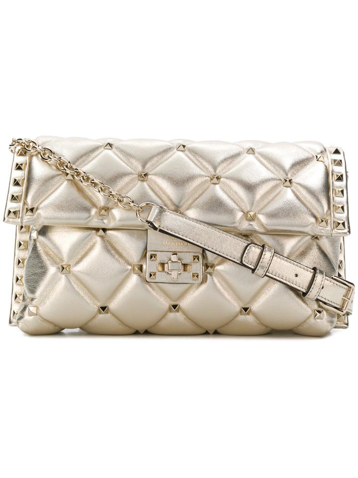 Valentino Quilted Rockstud Shoulder Bag - Metallic